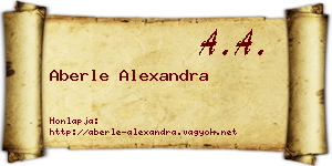 Aberle Alexandra névjegykártya